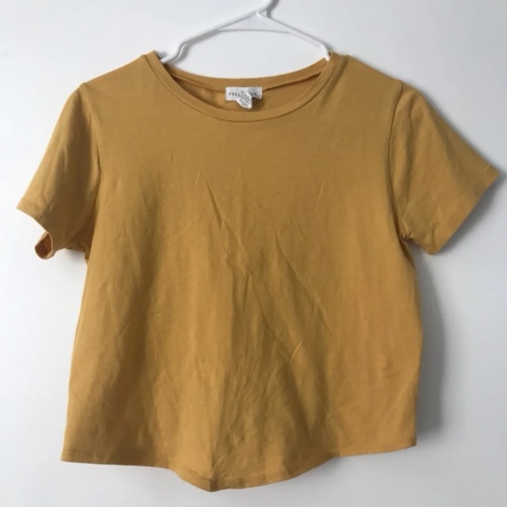 Yellow crop top
